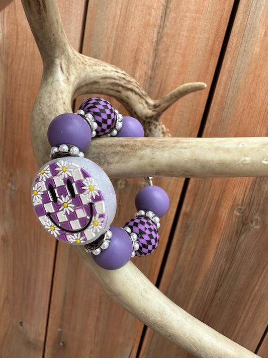Purple Checkered Smiley